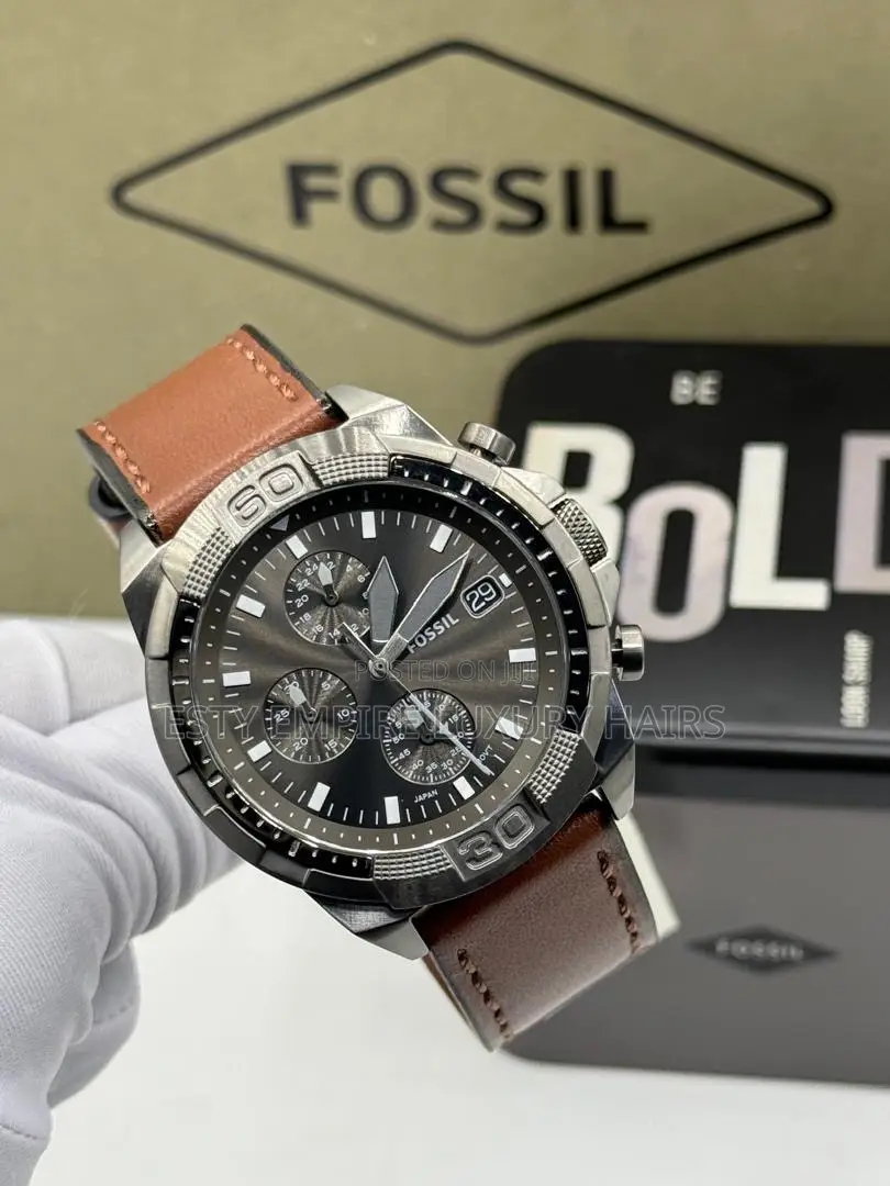 High Quality Luxury Fossil Leather Wristwatch