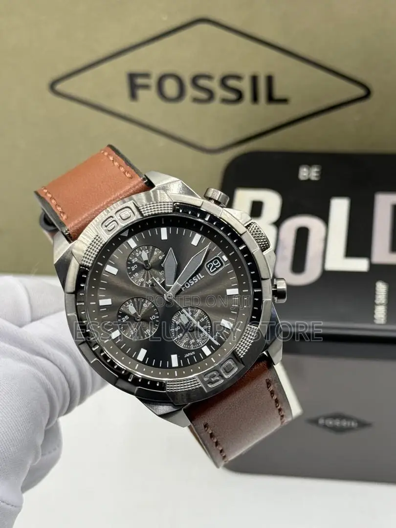 High Quality Luxury Fossil Leather Wristwatch
