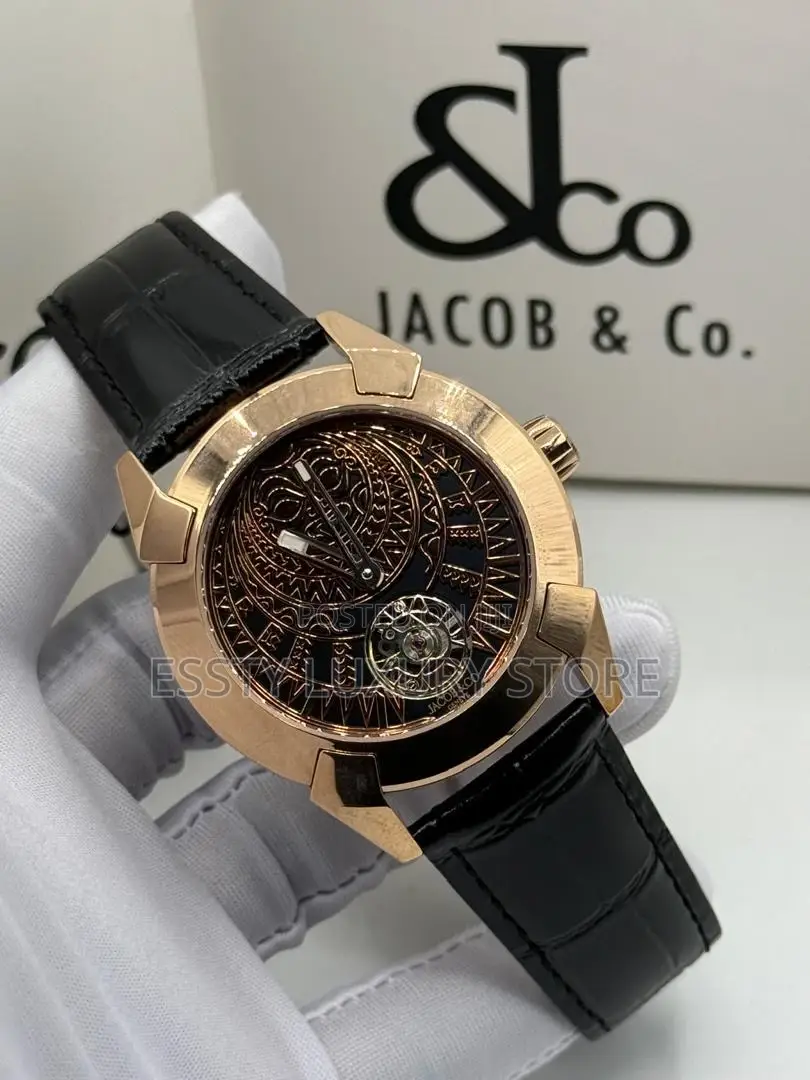 High Quality Luxury Jacob and Co Leather Wristwatch