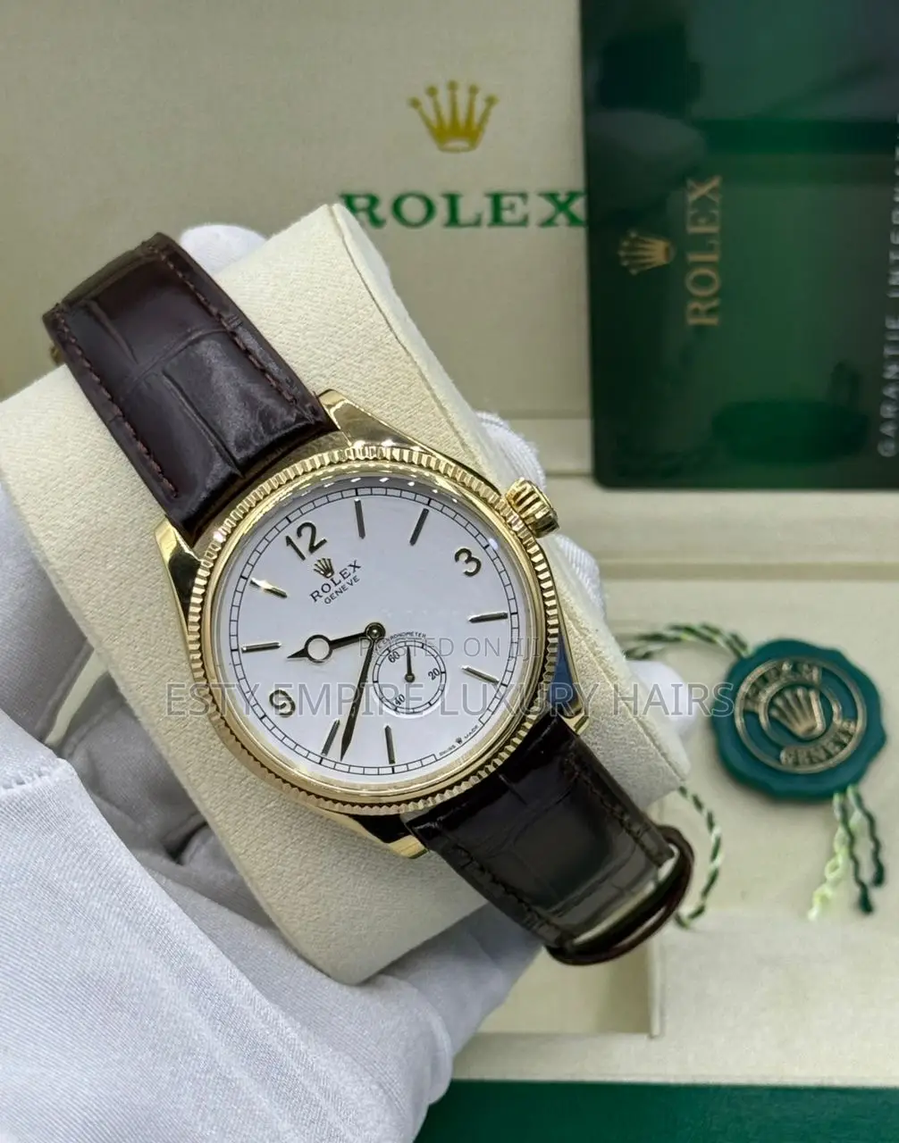 High Quality Luxury Rolex Leather Wristwatch