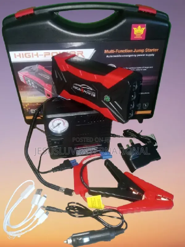 3 in 1 Car Jump Starter Air Compressor - 12v for Large Small Car