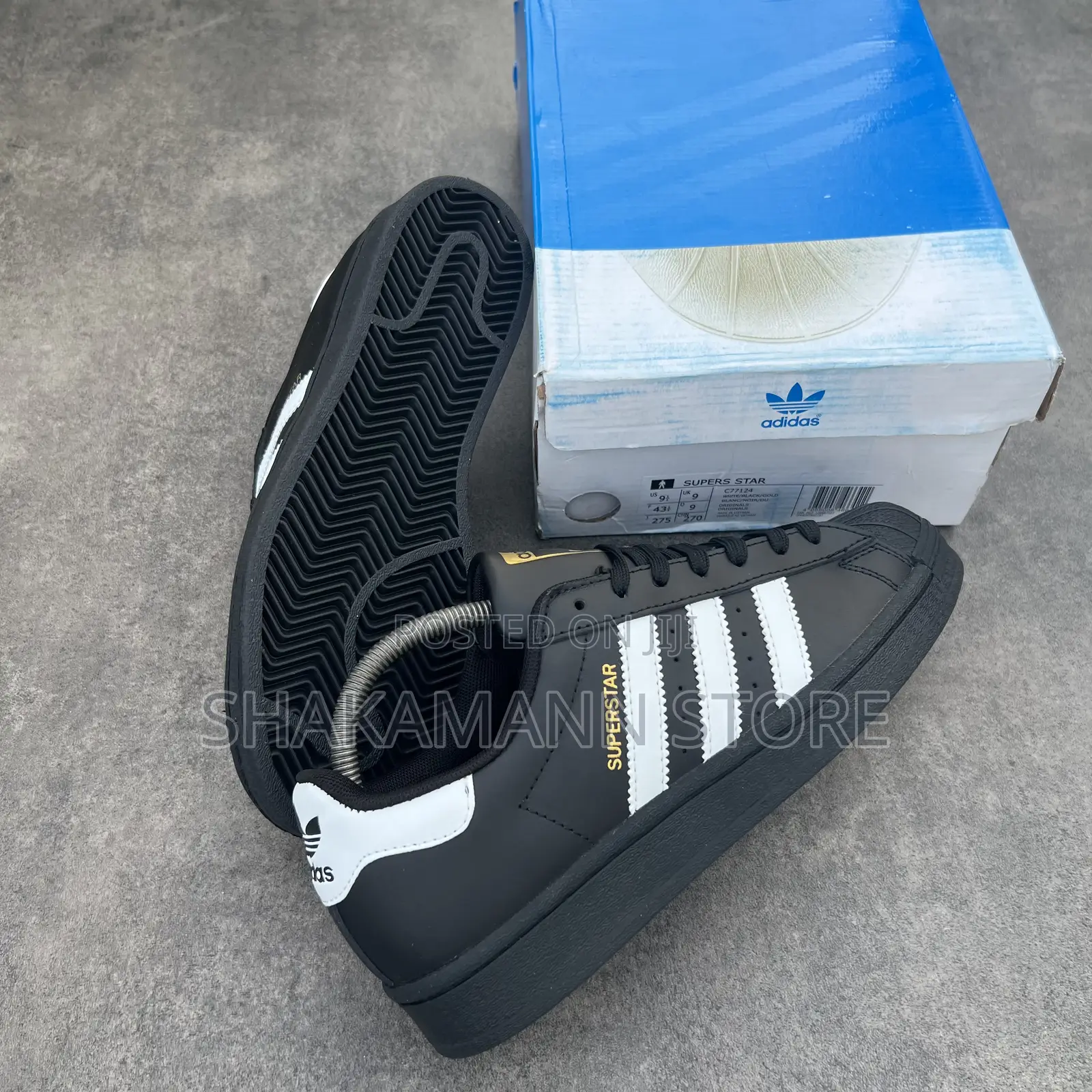 Adidas Superstar Triple Black White Stripes