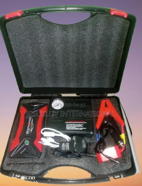 4 in 1 Jump Starter for Car Battery Booster With Tyre Inflator Pump