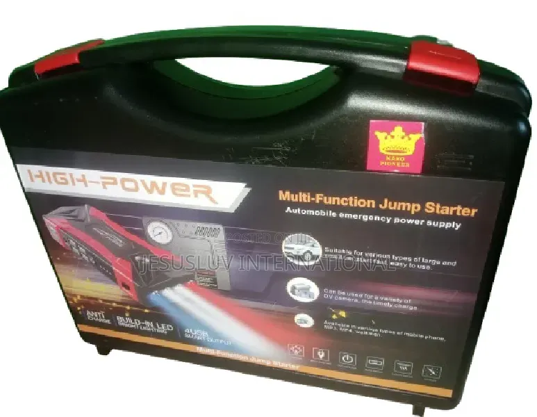 Wireless Car Jump Starter With Air Compressor for Easy Tires Inflation