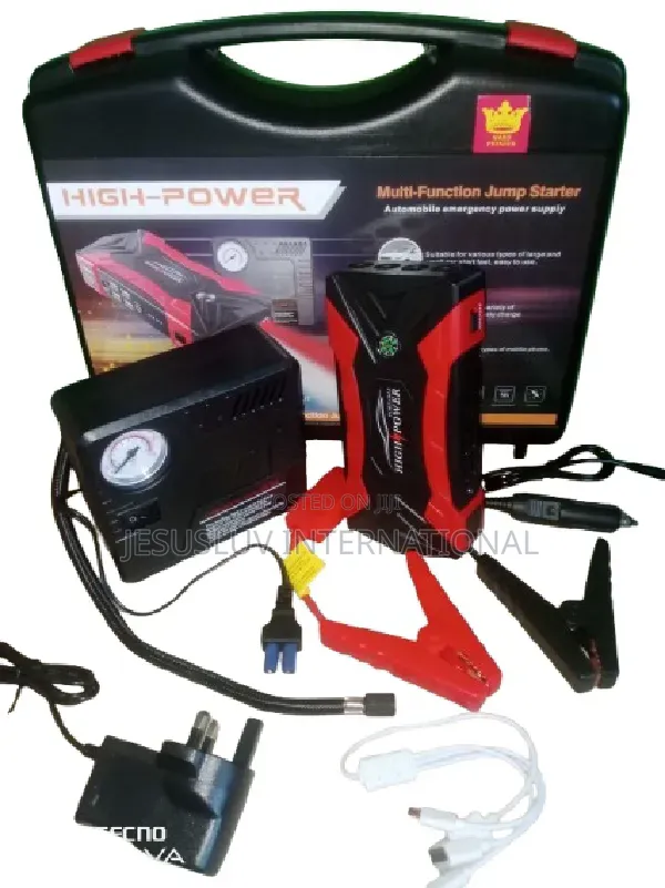 Wireless Car Jump Starter With Air Compressor for Easy Tires Inflation