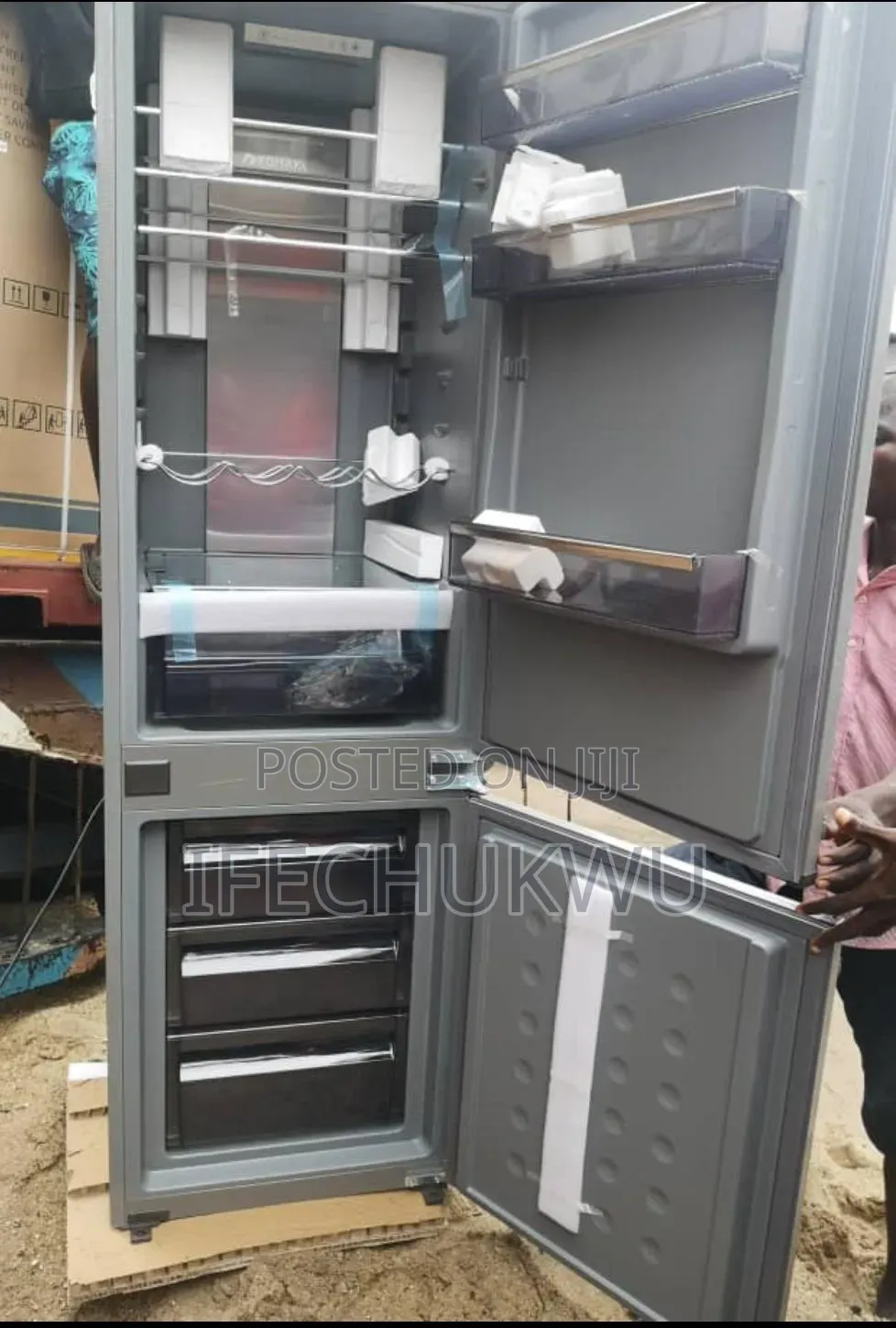 Original Yohako Built-in Cabinet Bottom Freezer 2 Doors Low Voltage