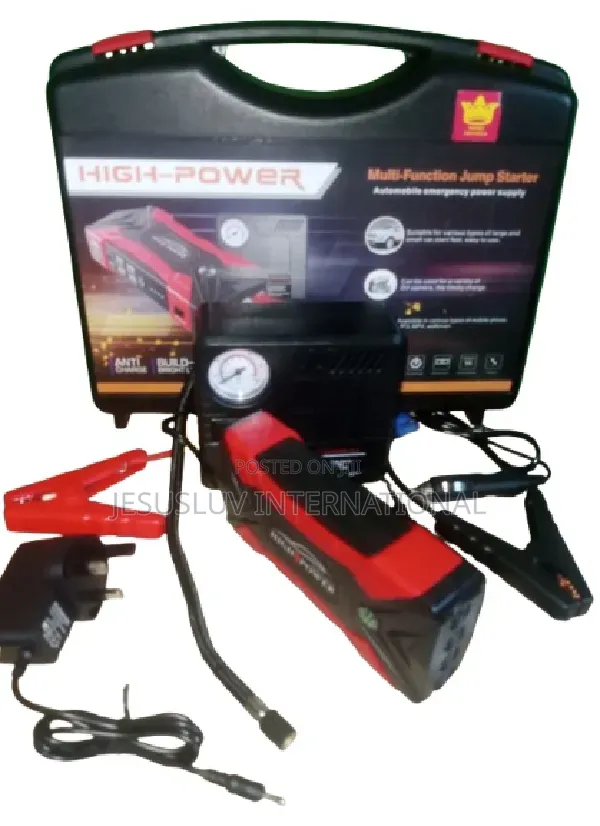 Emergency Jump Starter Battery Booster for Vehicles With Tyre Pump 12v
