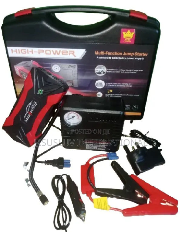 Emergency Jump Starter Battery Booster for Vehicles With Tyre Pump 12v