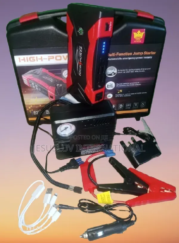 Vehicle Jump Starter 99,800mah ,12v Tyre Pump 4 Usb for Charging