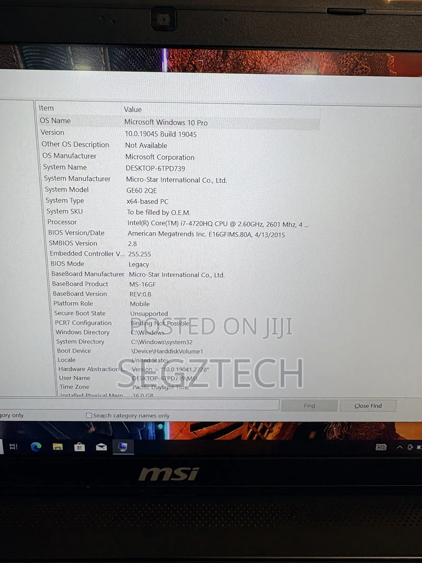 Laptop MSI GE60 2PE Apache Pro 16GB Intel Core i7 HDD+SSD 1T
