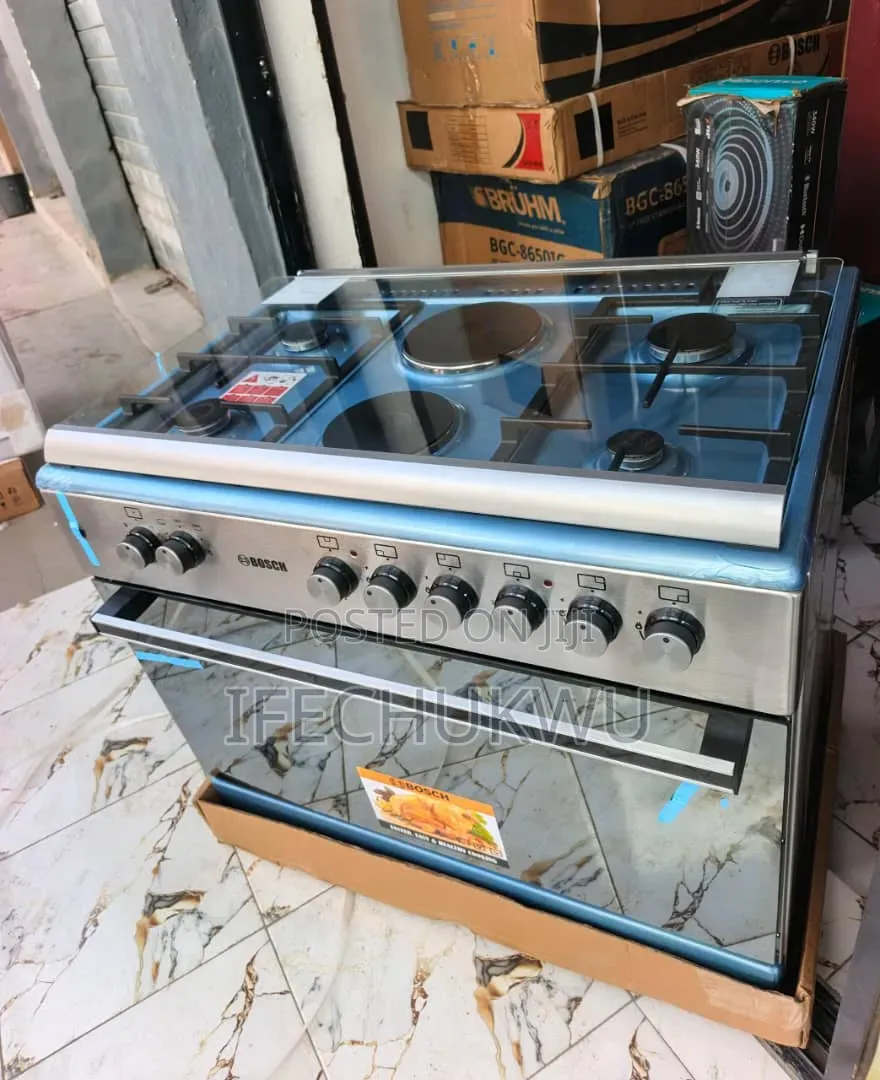 Original Bosch 60x90cm Stainless Steel 4+2 Gas Electric Cooker Etc.