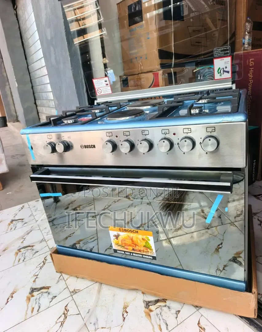 Original Bosch 60x90cm Stainless Steel 4+2 Gas Electric Cooker Etc.