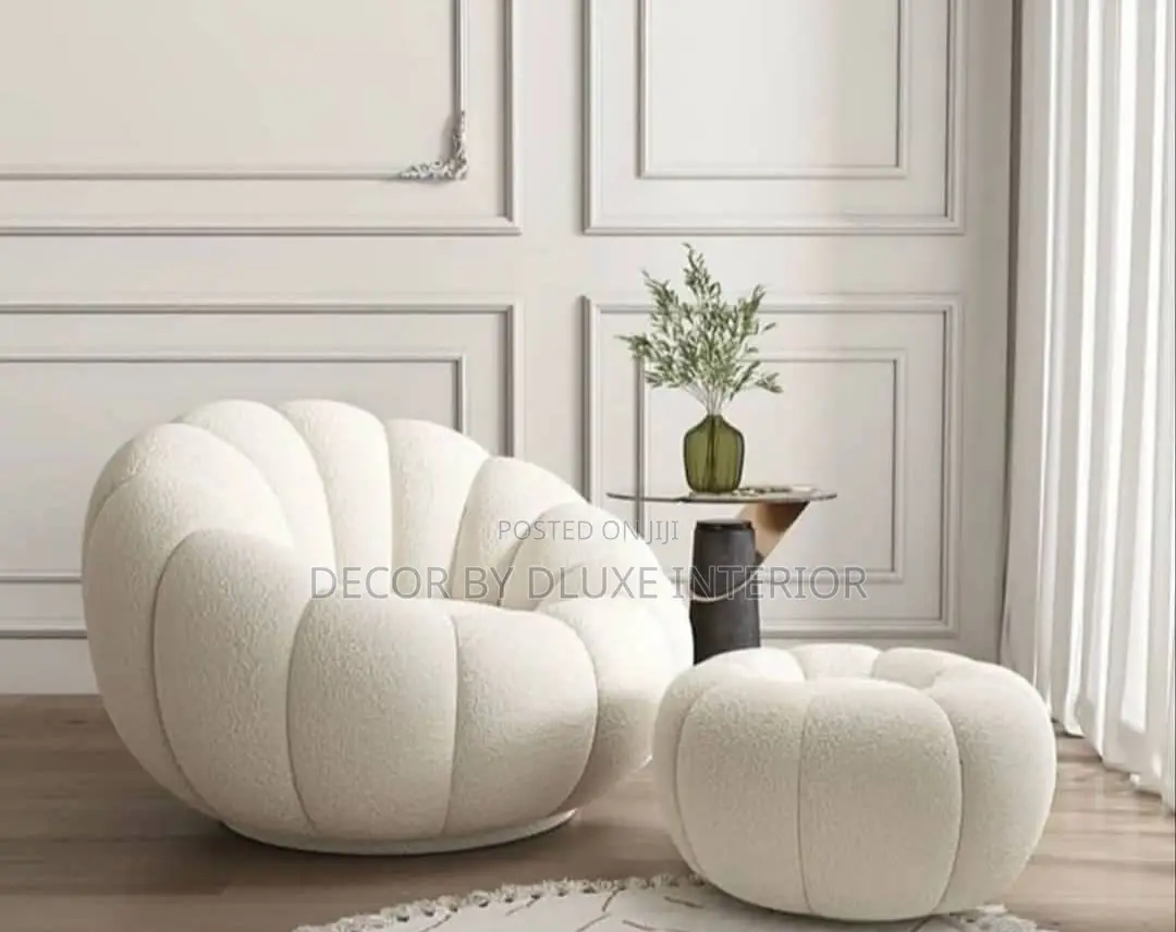 Lazy Sofa Couch Chair With Footrest / Bean Bag