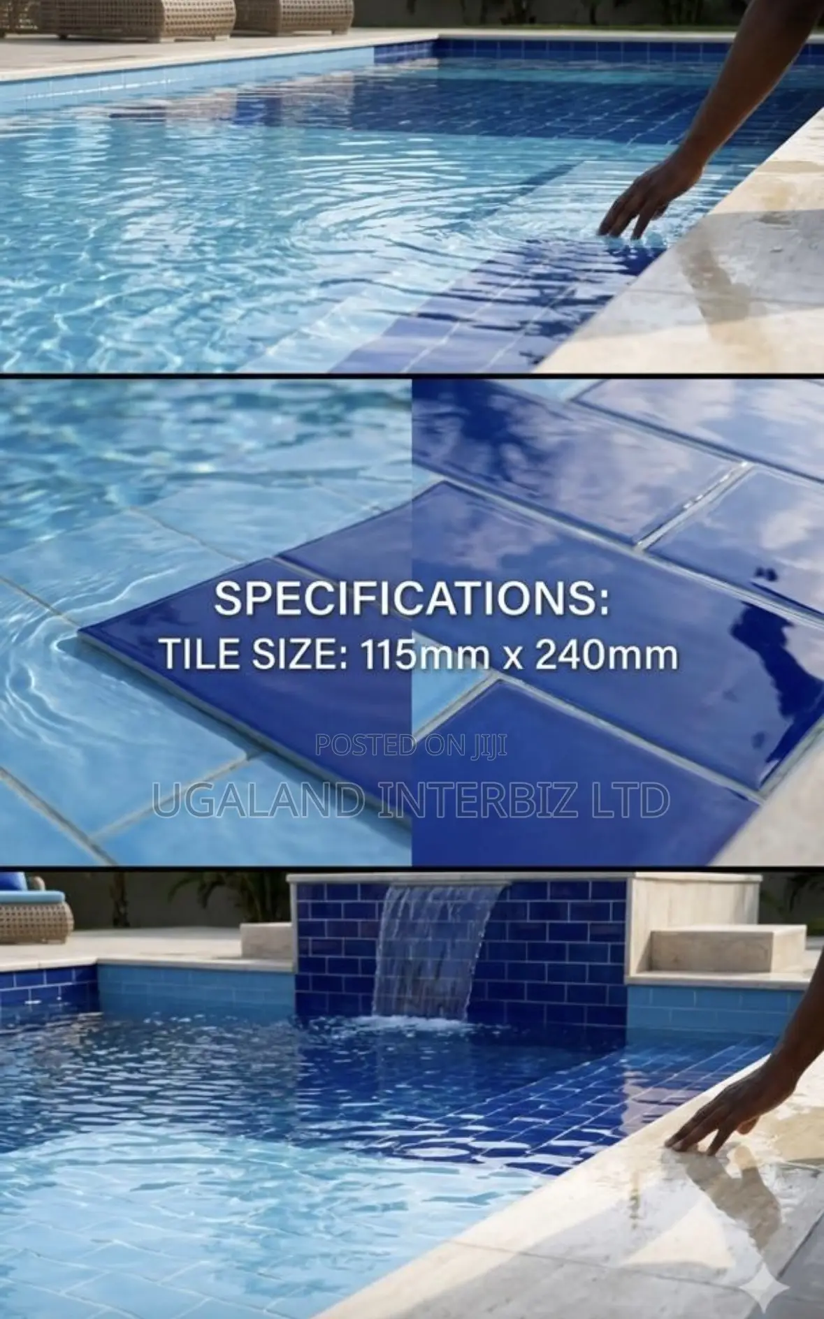 Crystal Blend 12x25 Pool Tiles