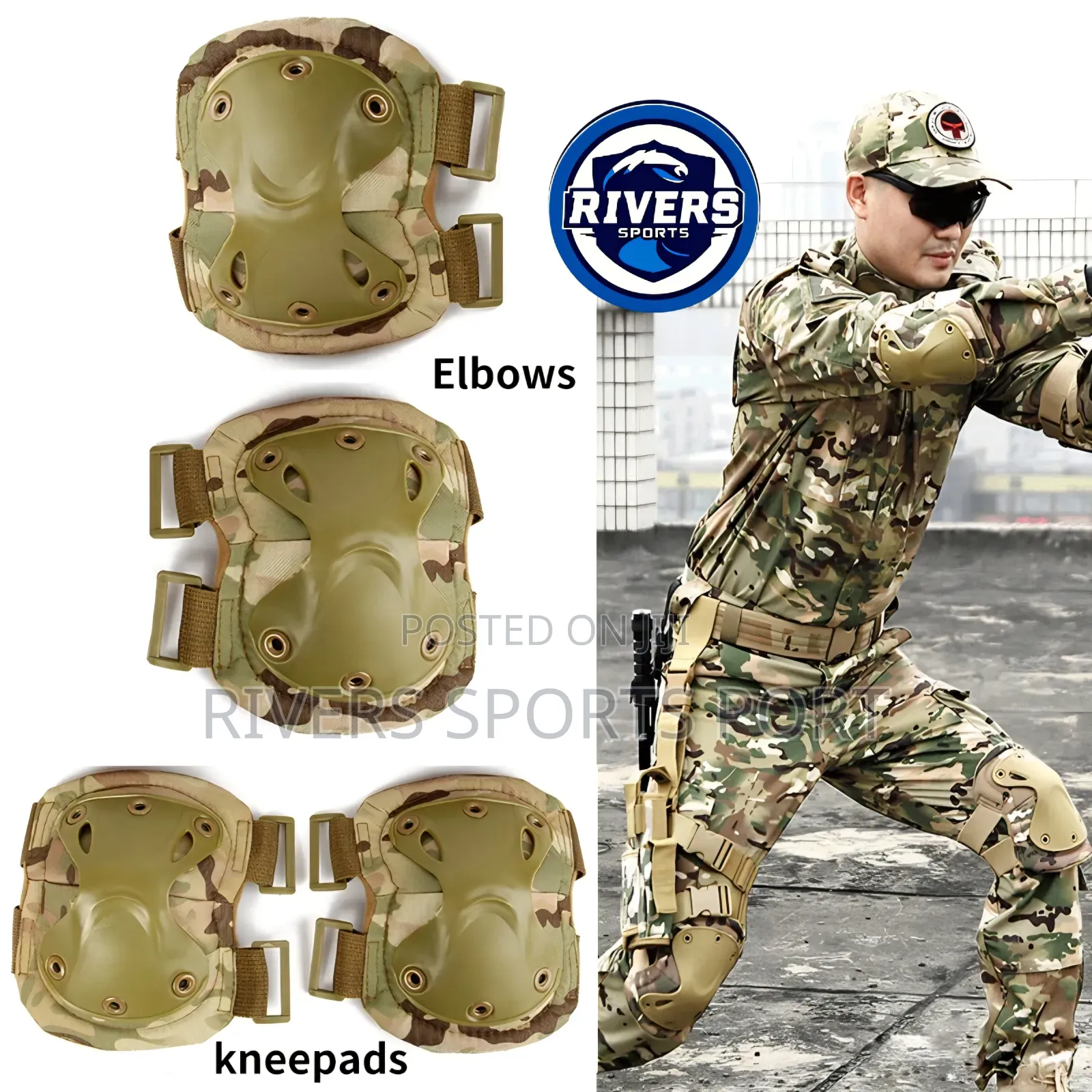 Knee And Elbow Pads Set Protective Gear For Cycling, Skating, Combat