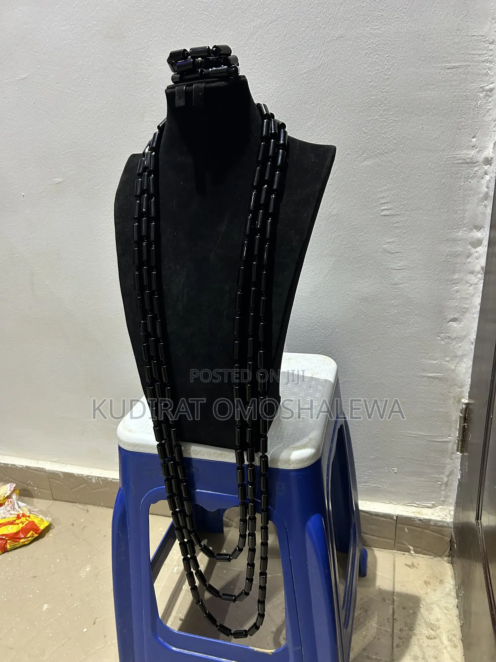 Black Three Layers Beads With Three Bracelets for Men
