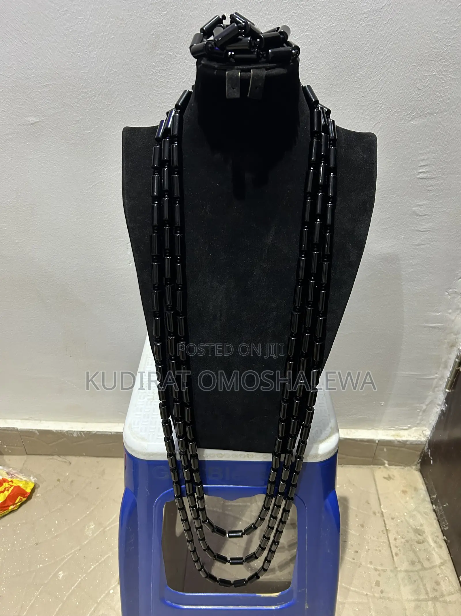Black Three Layers Beads With Three Bracelets for Men