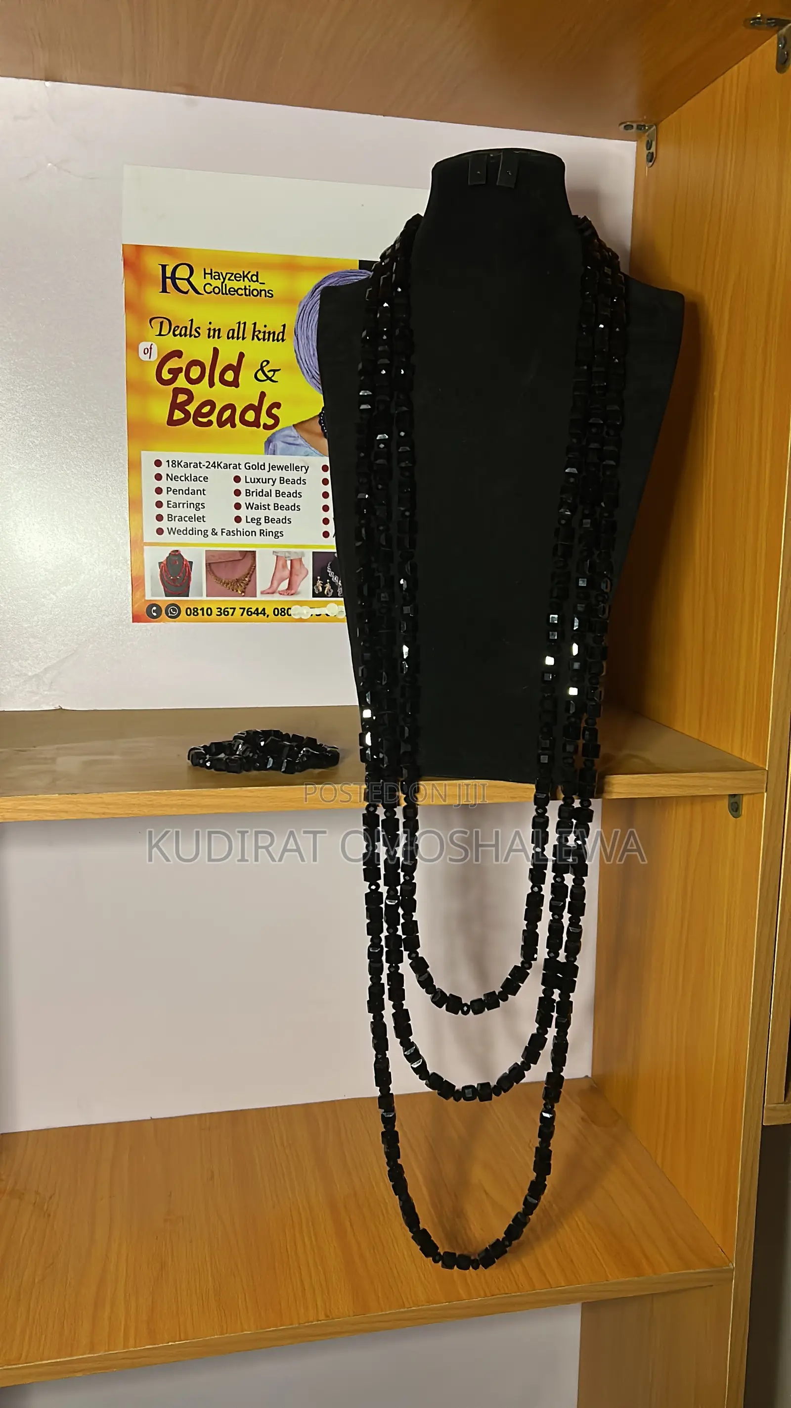 All Black Cristal Beads for Men