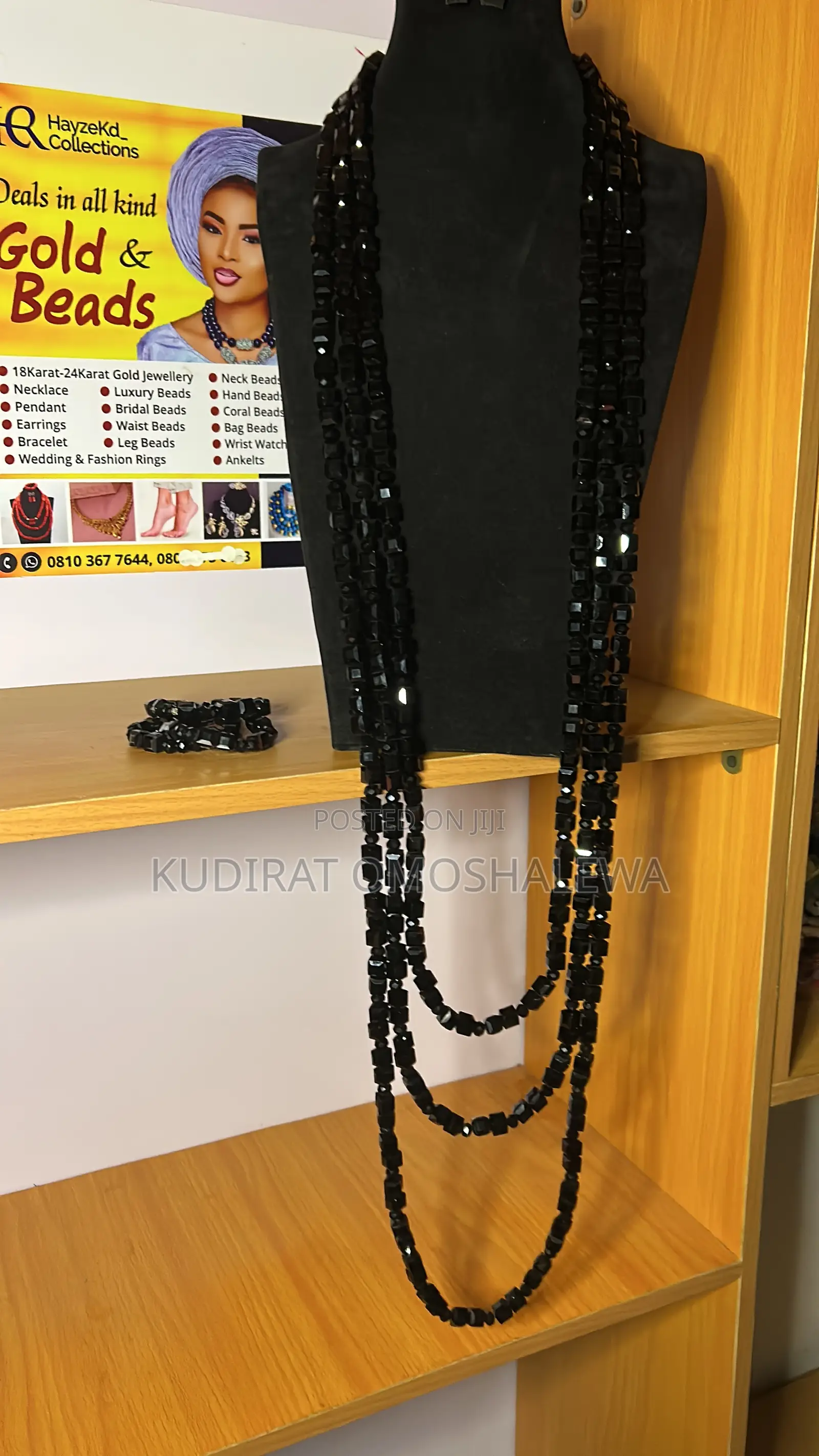 All Black Cristal Beads for Men