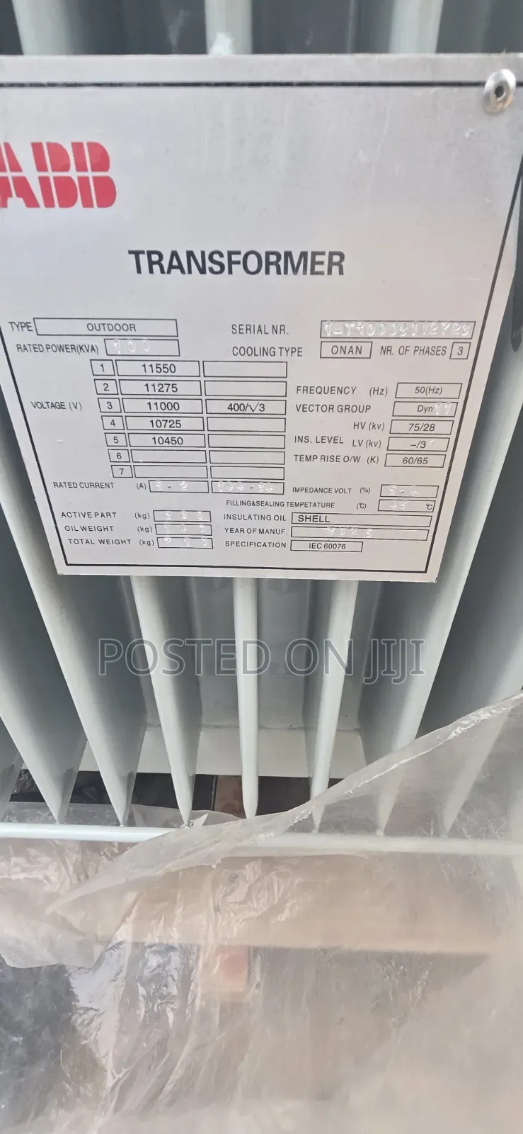 100kva 11kv Abb High Quality Electric Power Transformer