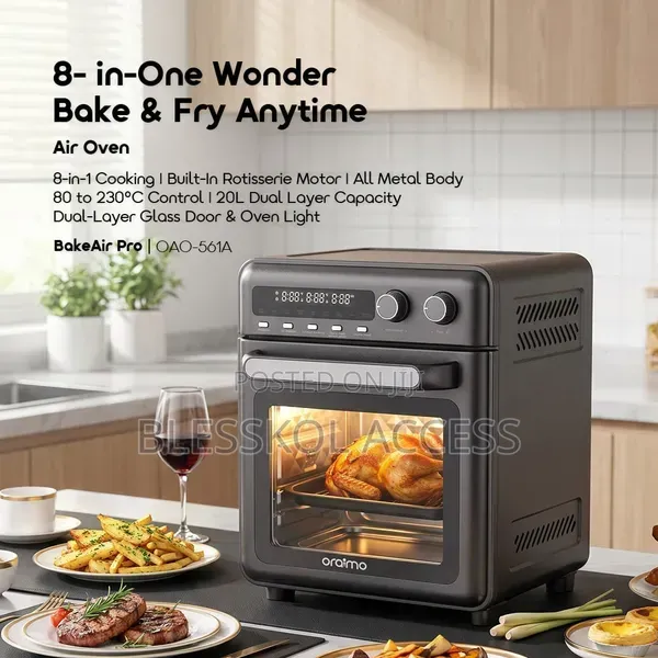 Oraimo Bakeair Pro 8-in-1 20l 230°C Large-Capacity Air Oven