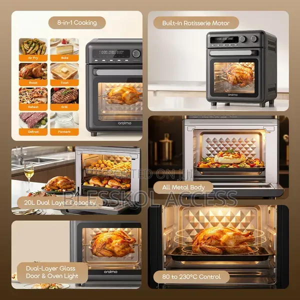 Oraimo Bakeair Pro 8-in-1 20l 230°C Large-Capacity Air Oven
