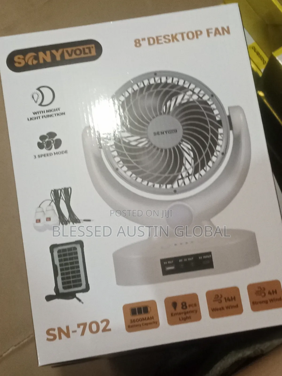 Solar Rechargable Fan