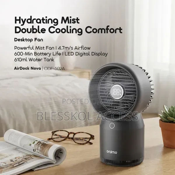 Oraimo Airdock Nova Hydrating Cooling Desktop Fan