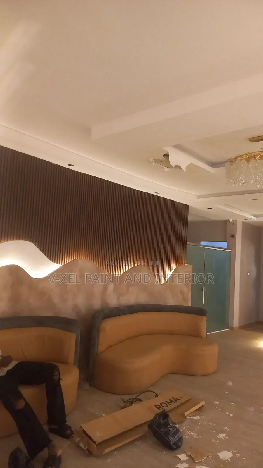Plaster Board Interior/Wall Cornice Designs Installation