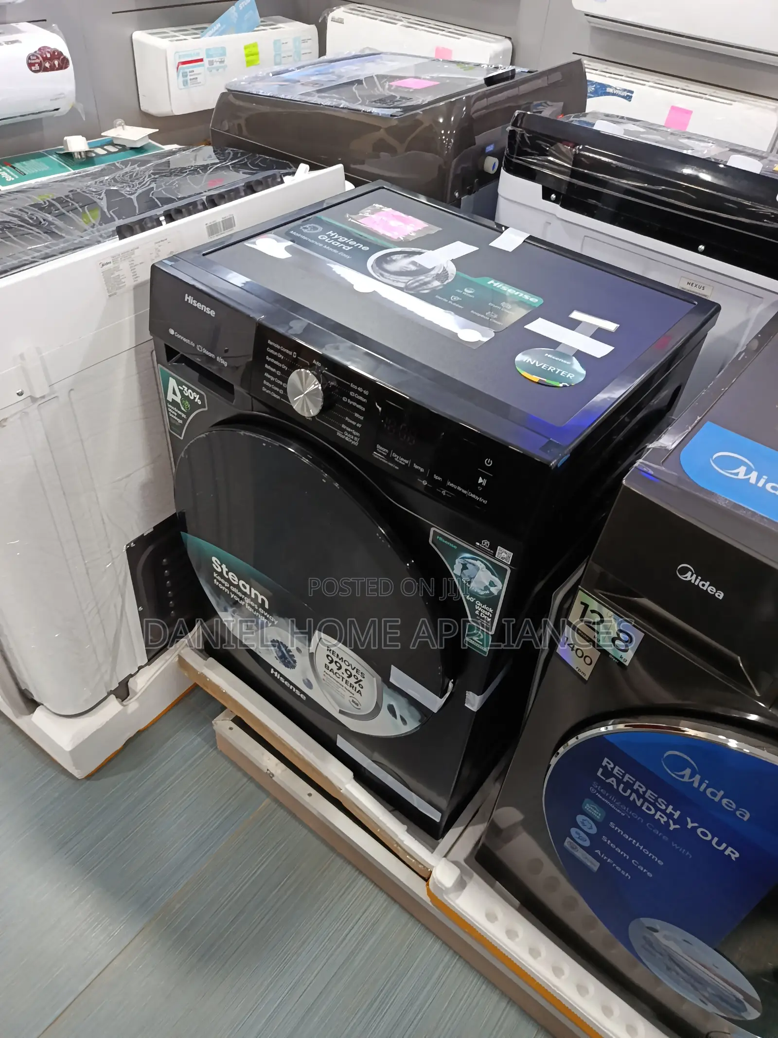 Hisense Washing Machine 8.5kg Wash Capacity and a 6kg Dryer Capacity.