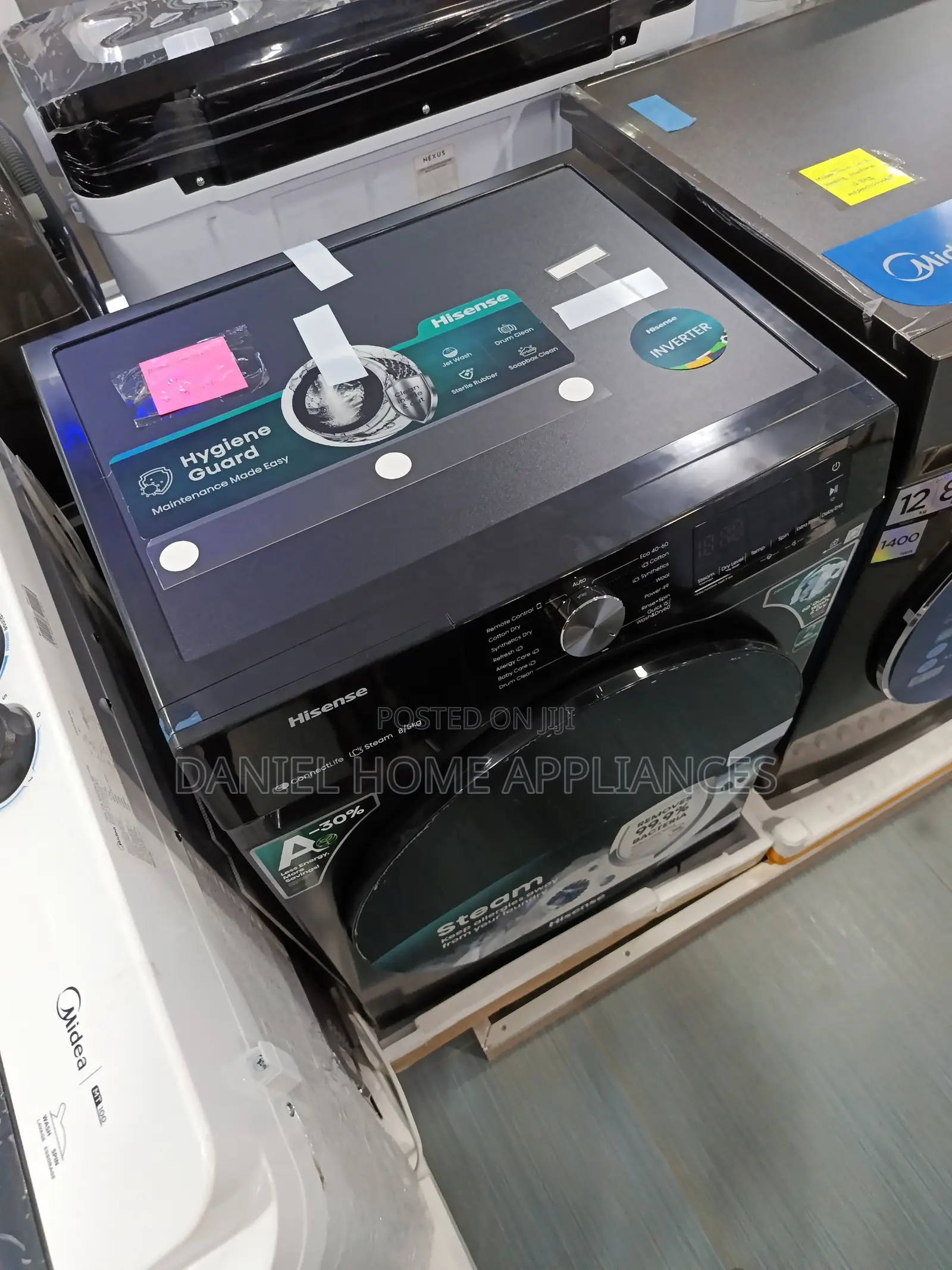 Hisense Washing Machine 8.5kg Wash Capacity and a 6kg Dryer Capacity.