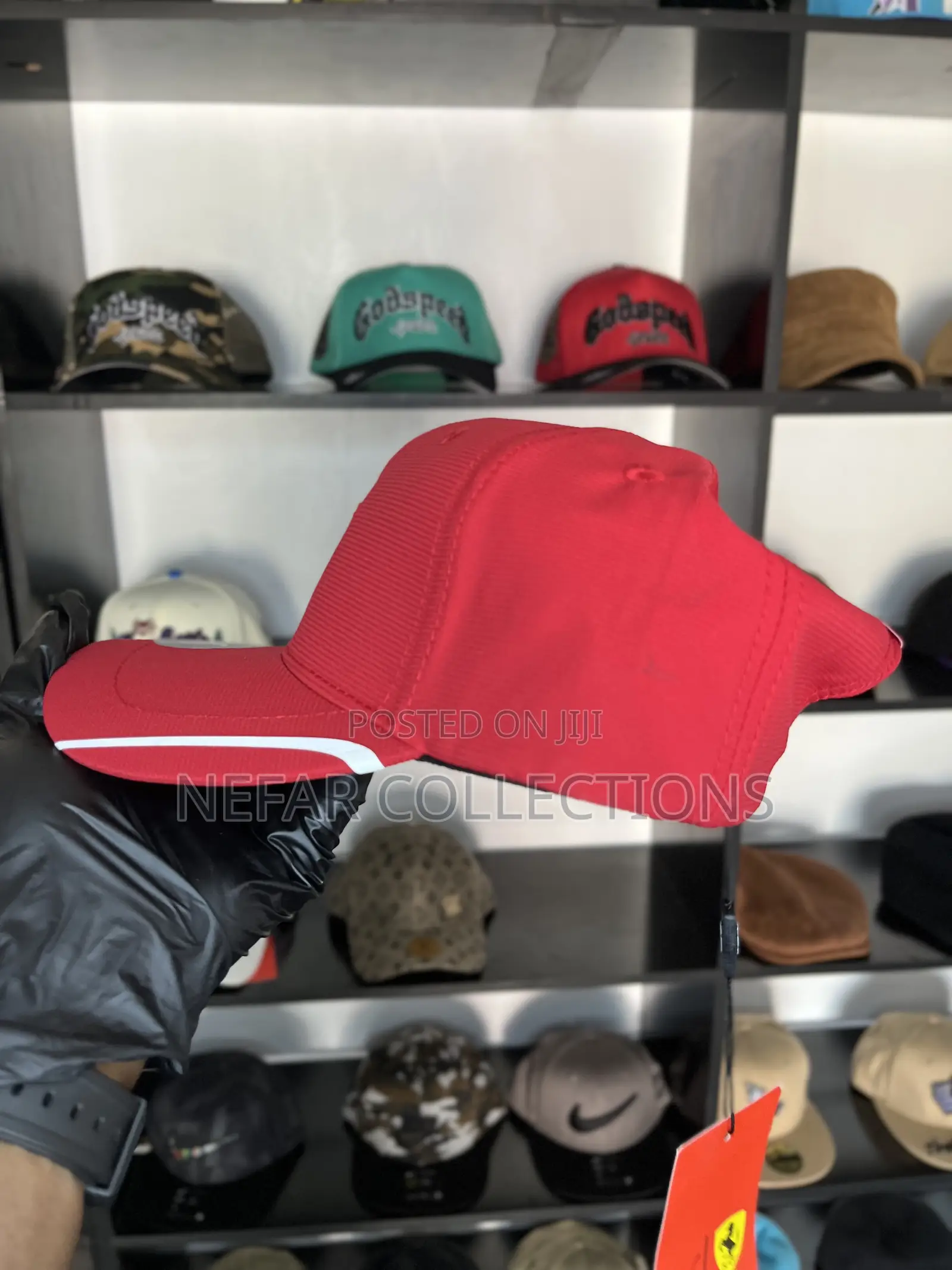 Designer Face Cap - Red