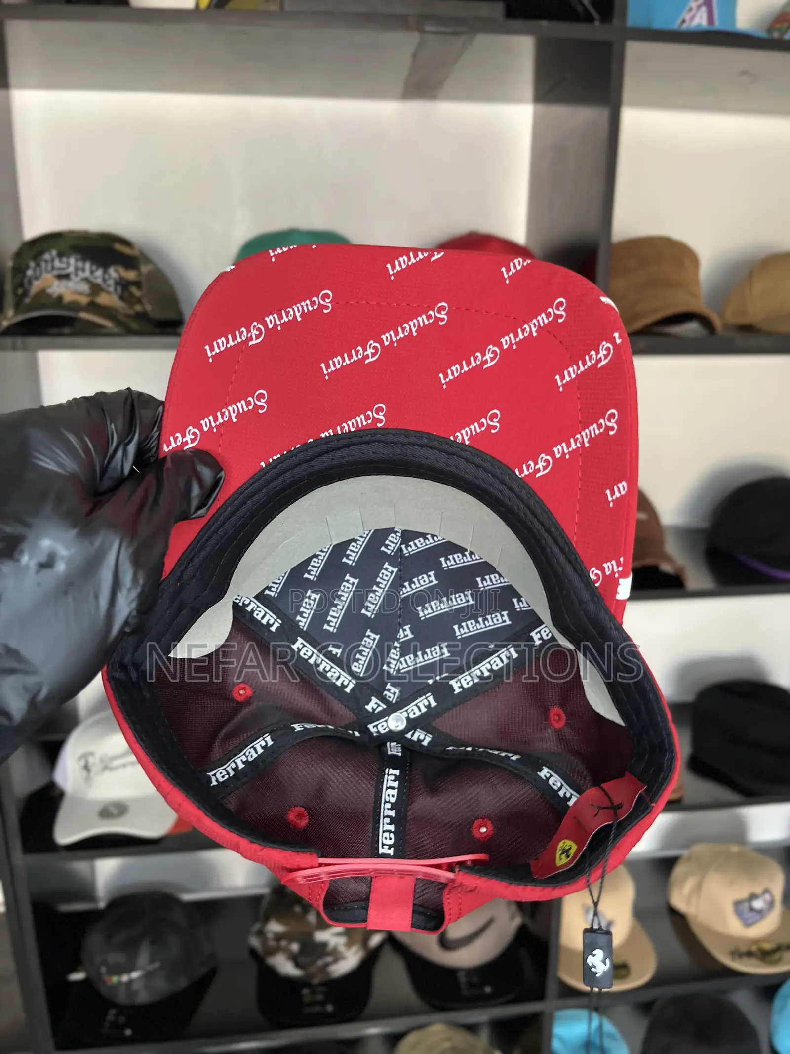 Designer Face Cap - Red
