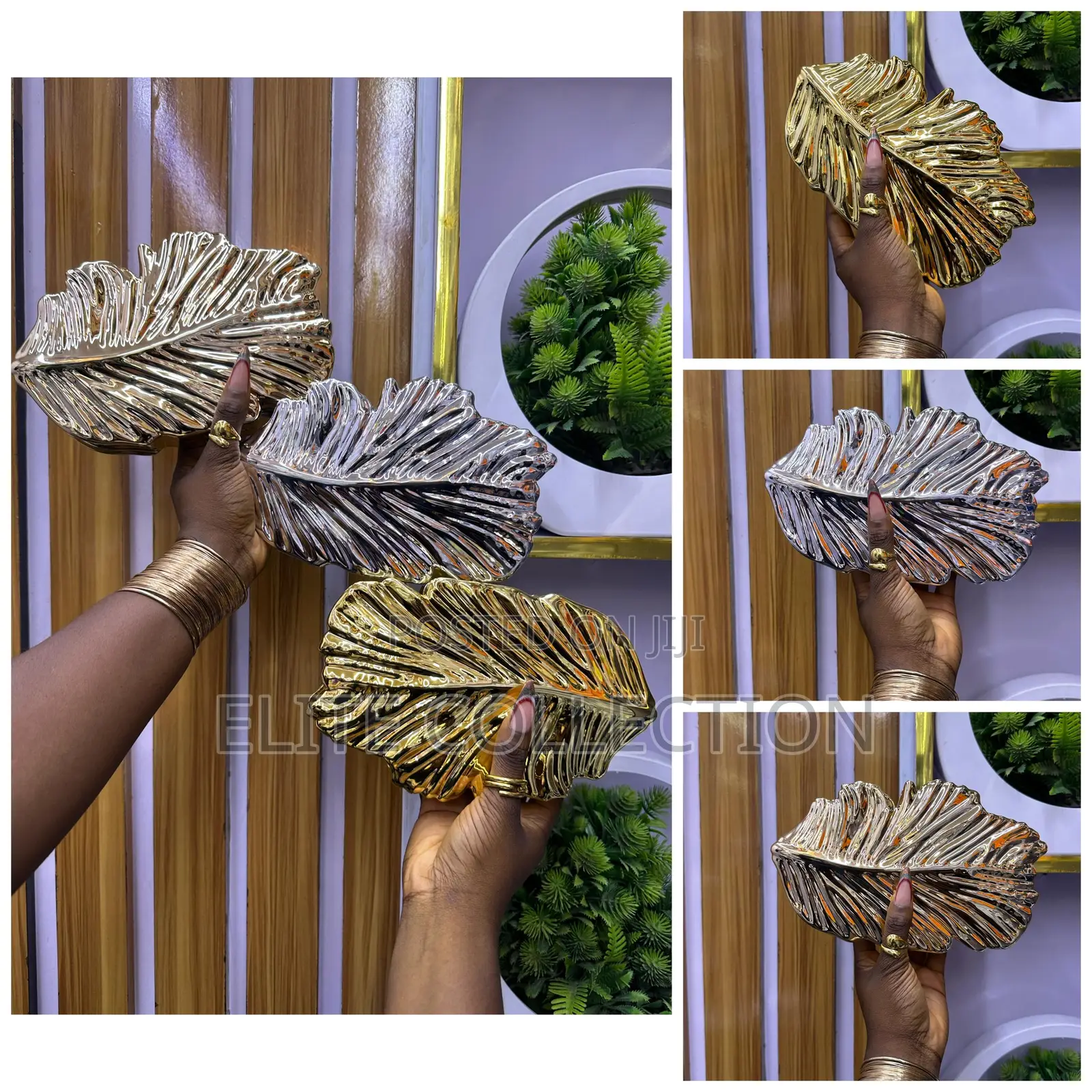 Leaf Metallic Purse! Gold, Silver and Champagne Gold Topnotch