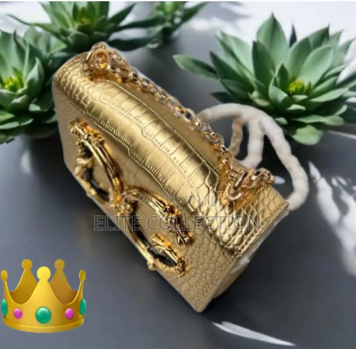 Dolce Gabbana Premium Croc Bag*Available in Gold and Wine*