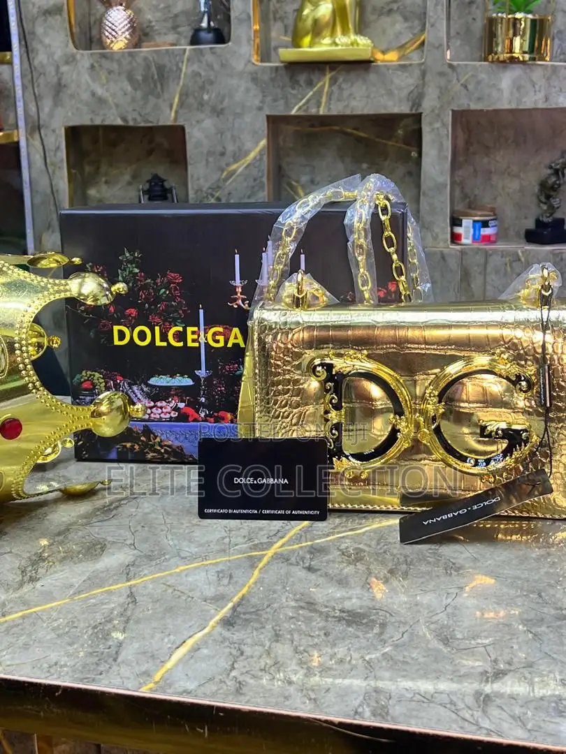 Dolce Gabbana Premium Croc Bag*Available in Gold and Wine*