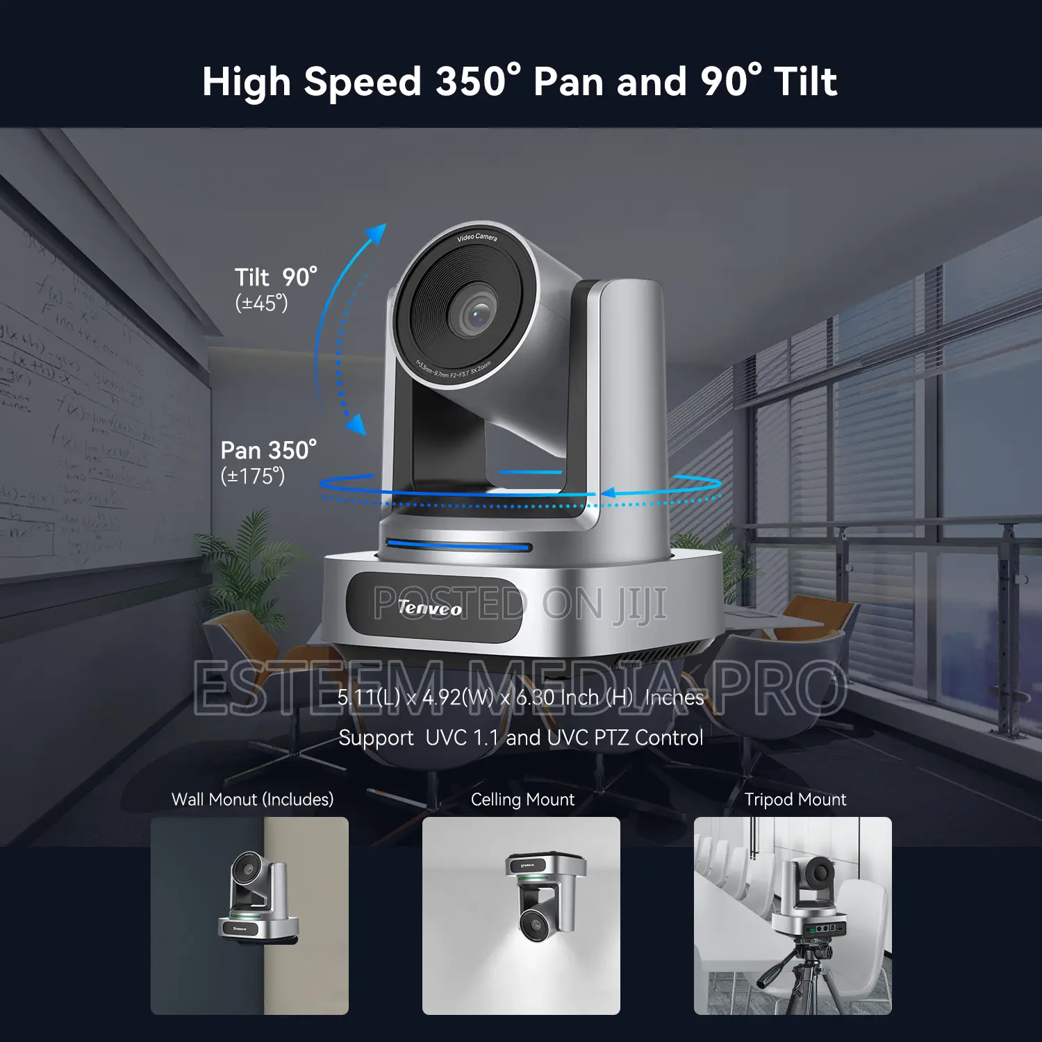 Tenveo Ai Tevo-Ez10h PTZ 10x Video Conferencing Liv Streamng Camera