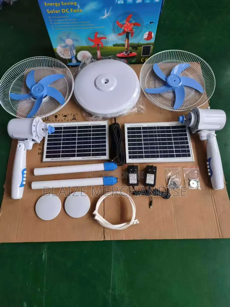 Solar and Electric Fan