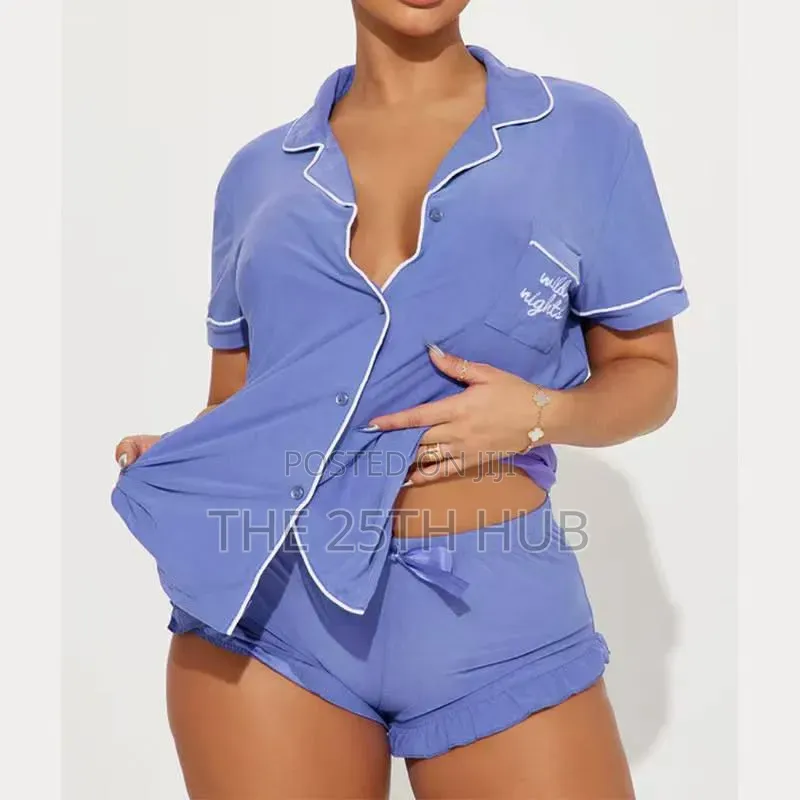 Luxury Soft Button Pyjamas Set for Women