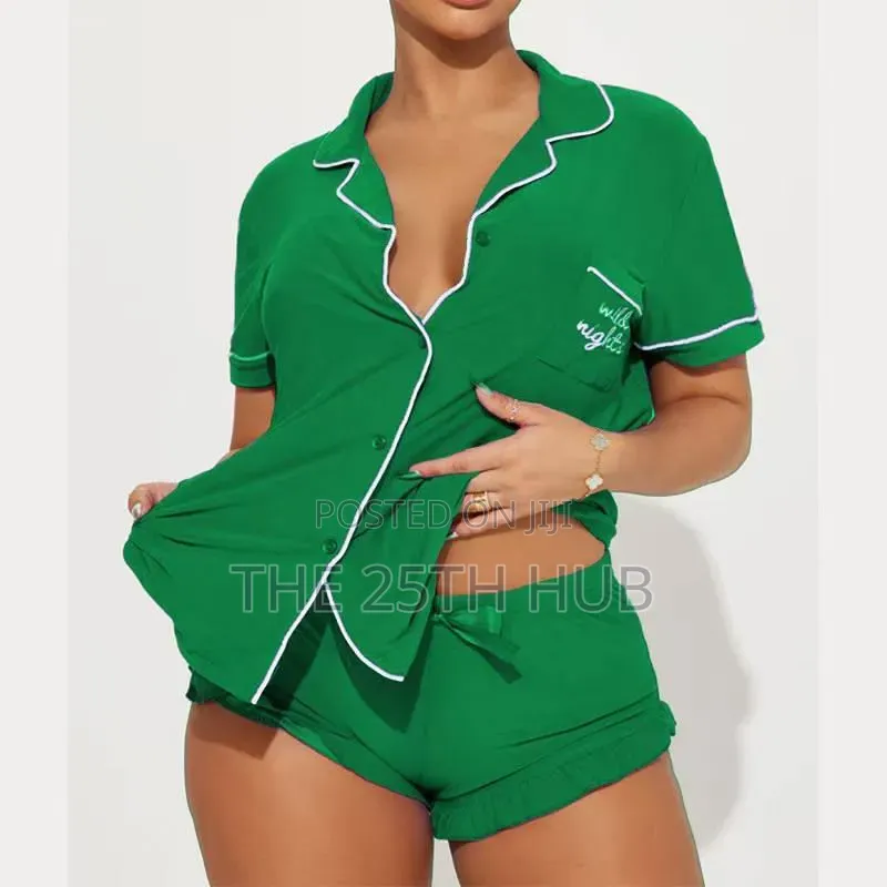 Luxury Soft Button Pyjamas Set for Women