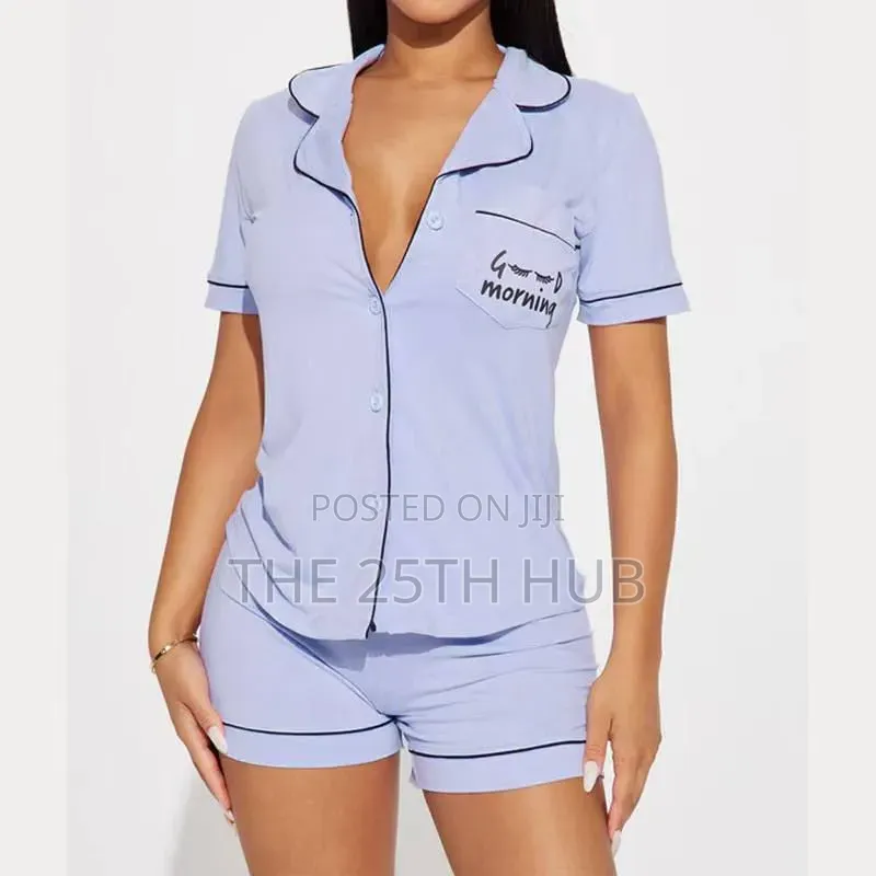 Luxury Soft Button Pyjamas Set for Women