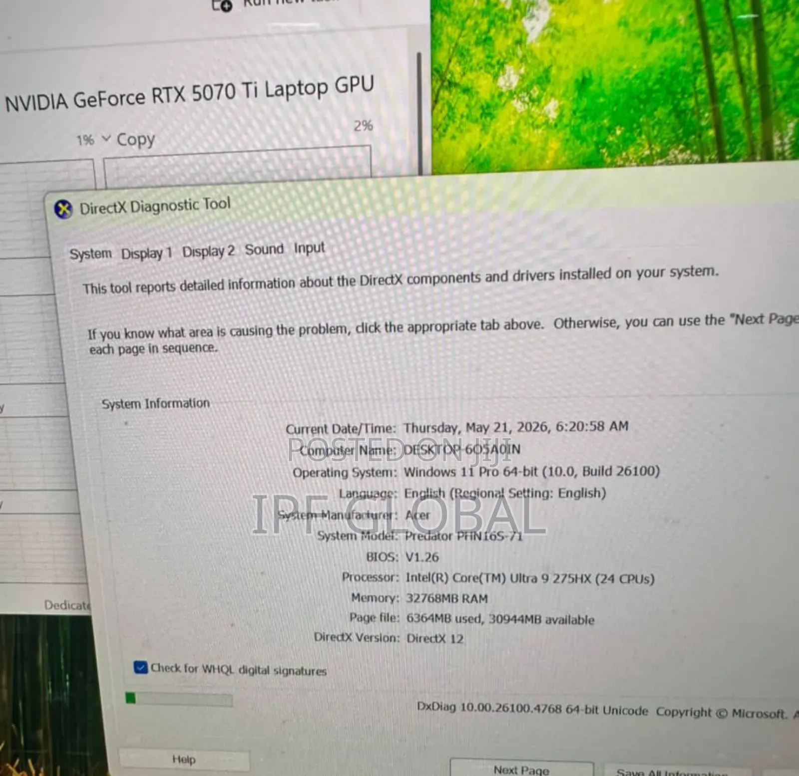 New Laptop Acer Predator Helios Neo 16 32GB Intel Core Ultra 9 SSD 1T
