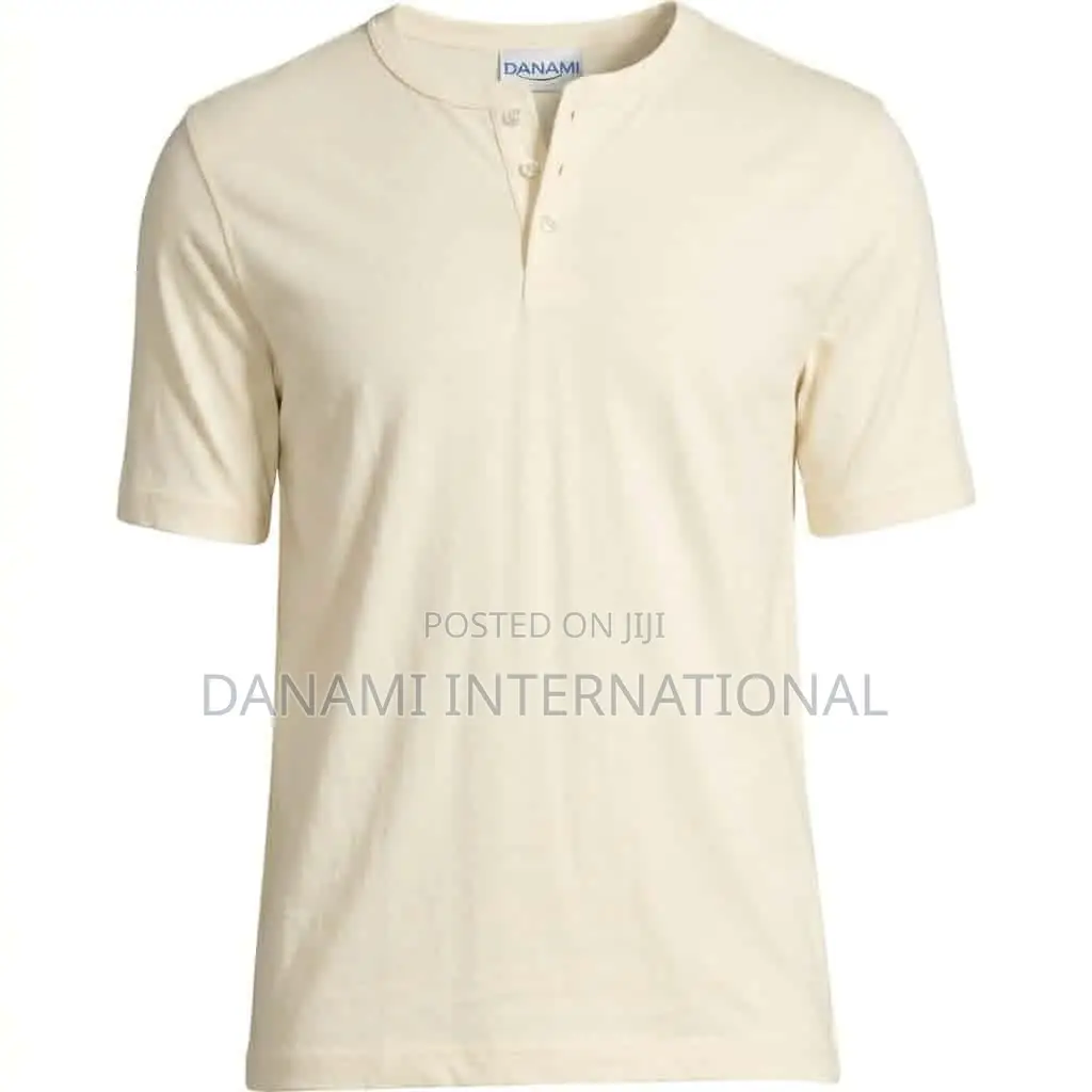 Danami Short Sleeve Henley T-Shirt - Cream