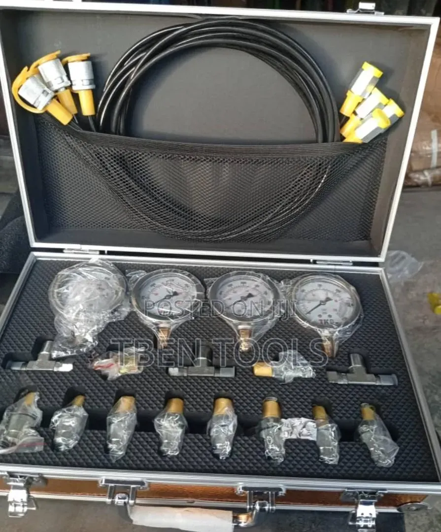 4 Pics Hydraulic Pressure Gauge Kit