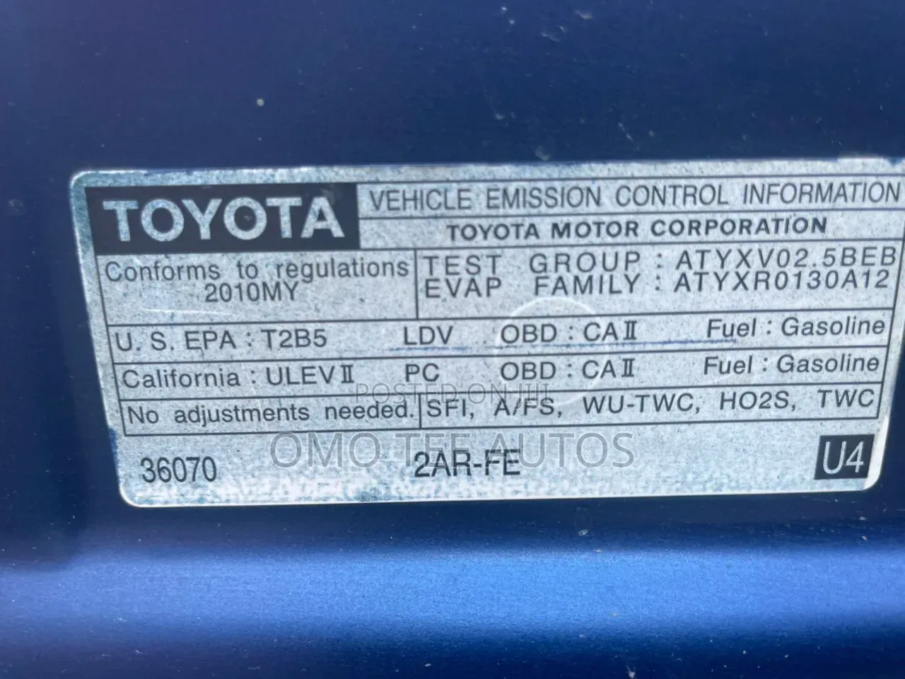 Toyota Camry SE 4dr Sedan (2.5L 4cyl 6A) 2011 Blue
