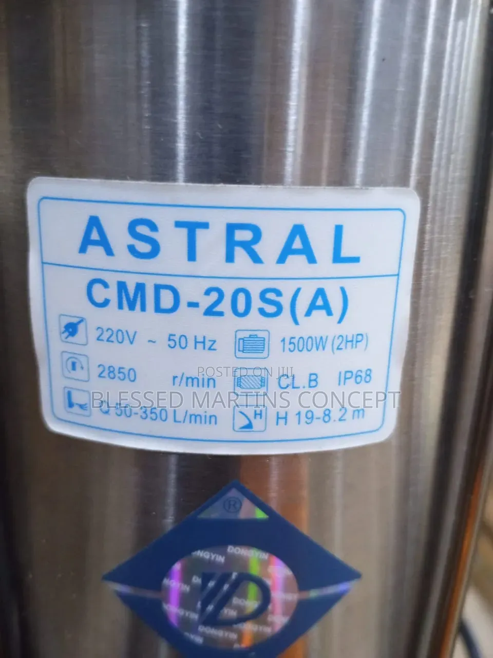 2 Hp Astral Sewage Pumping Machine Submersible
