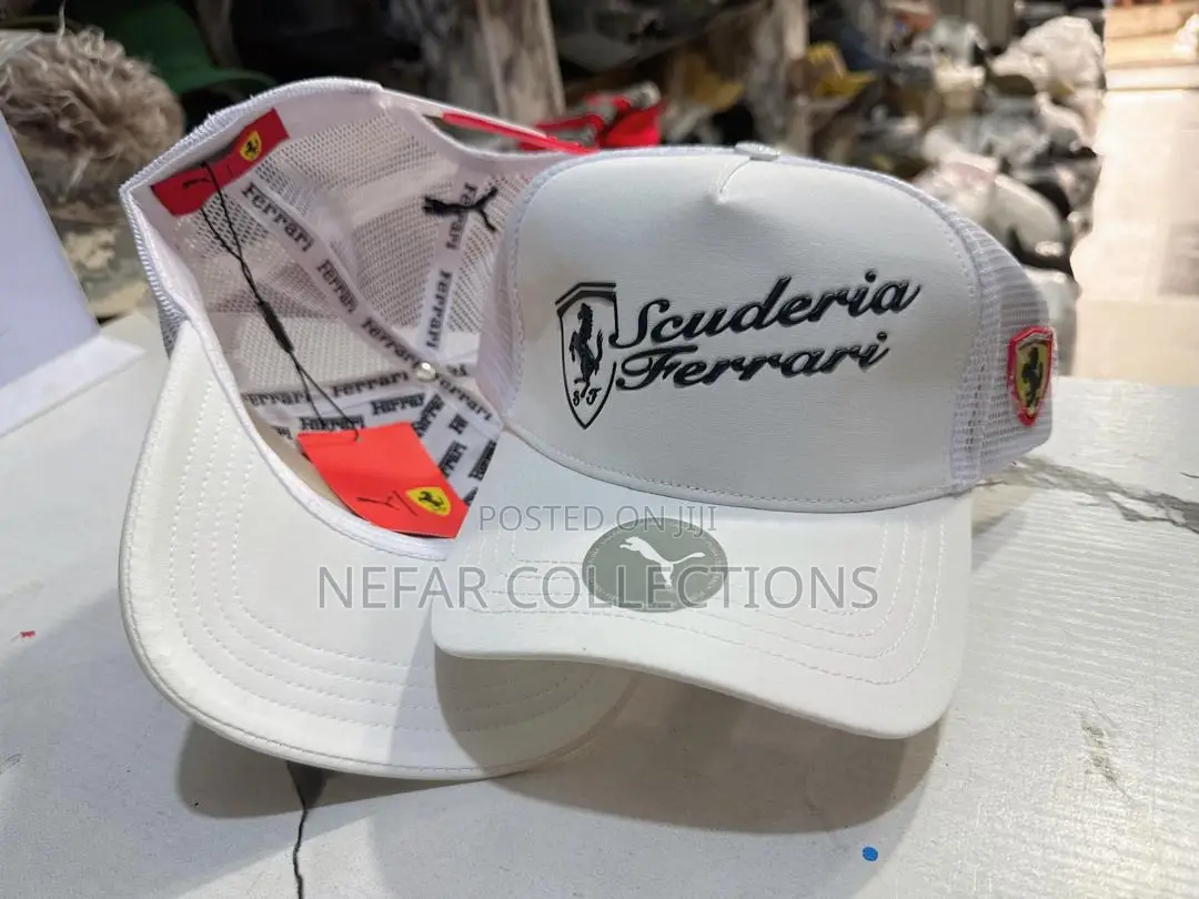 Designer Truckers Face Cap - White