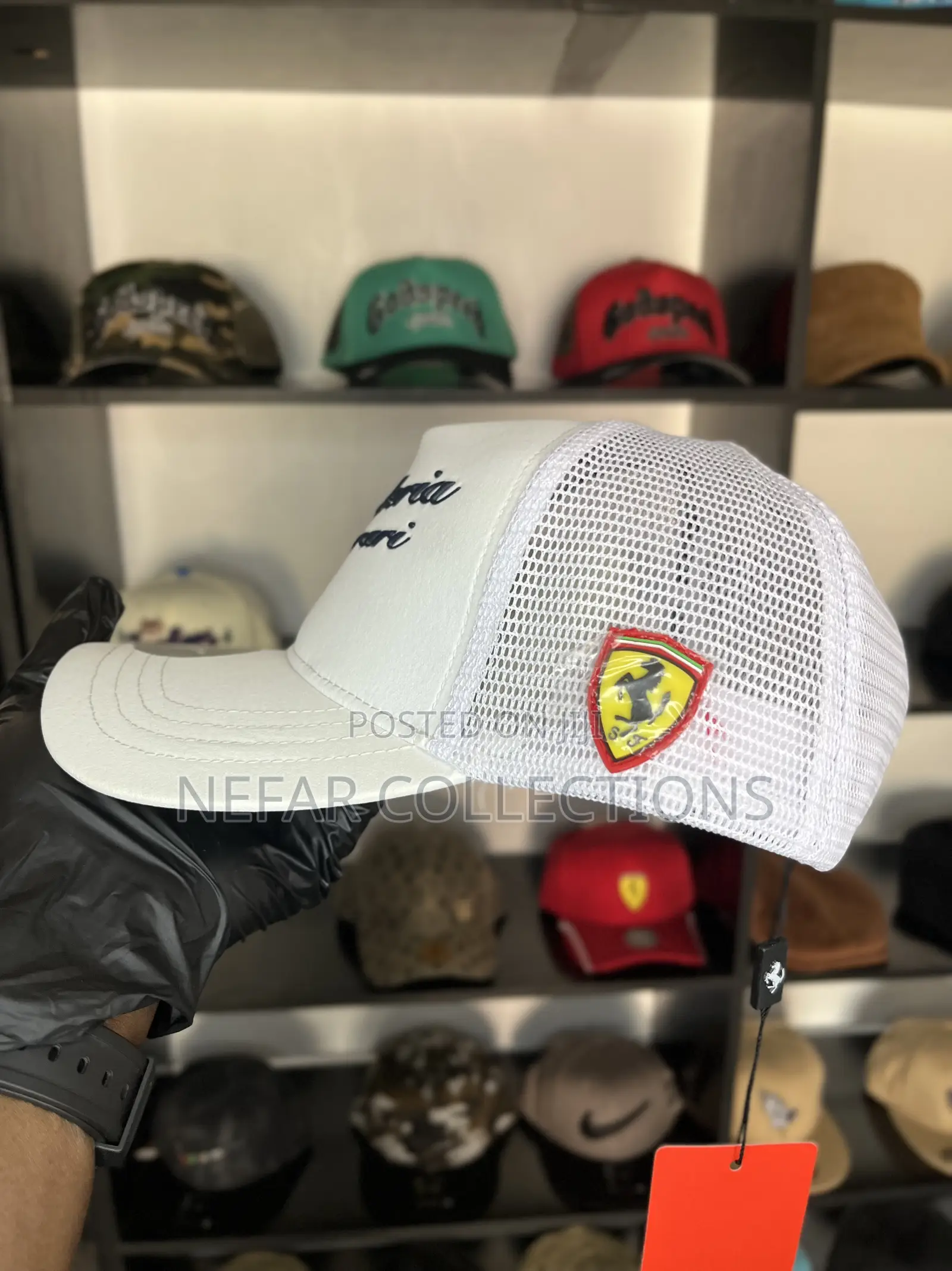 Designer Truckers Face Cap - White