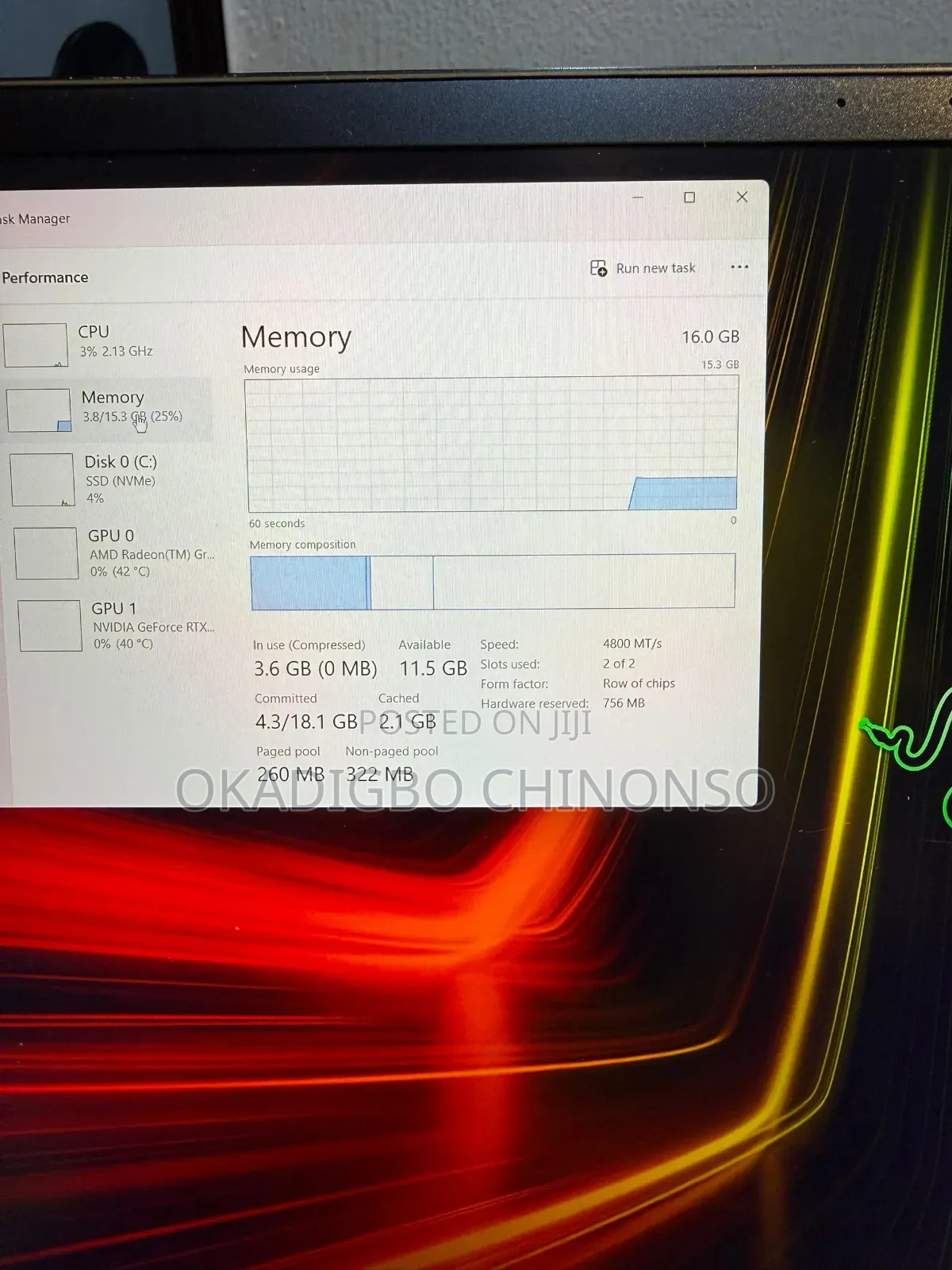 Laptop Razer Blade 16GB AMD Ryzen 9 SSD 1T