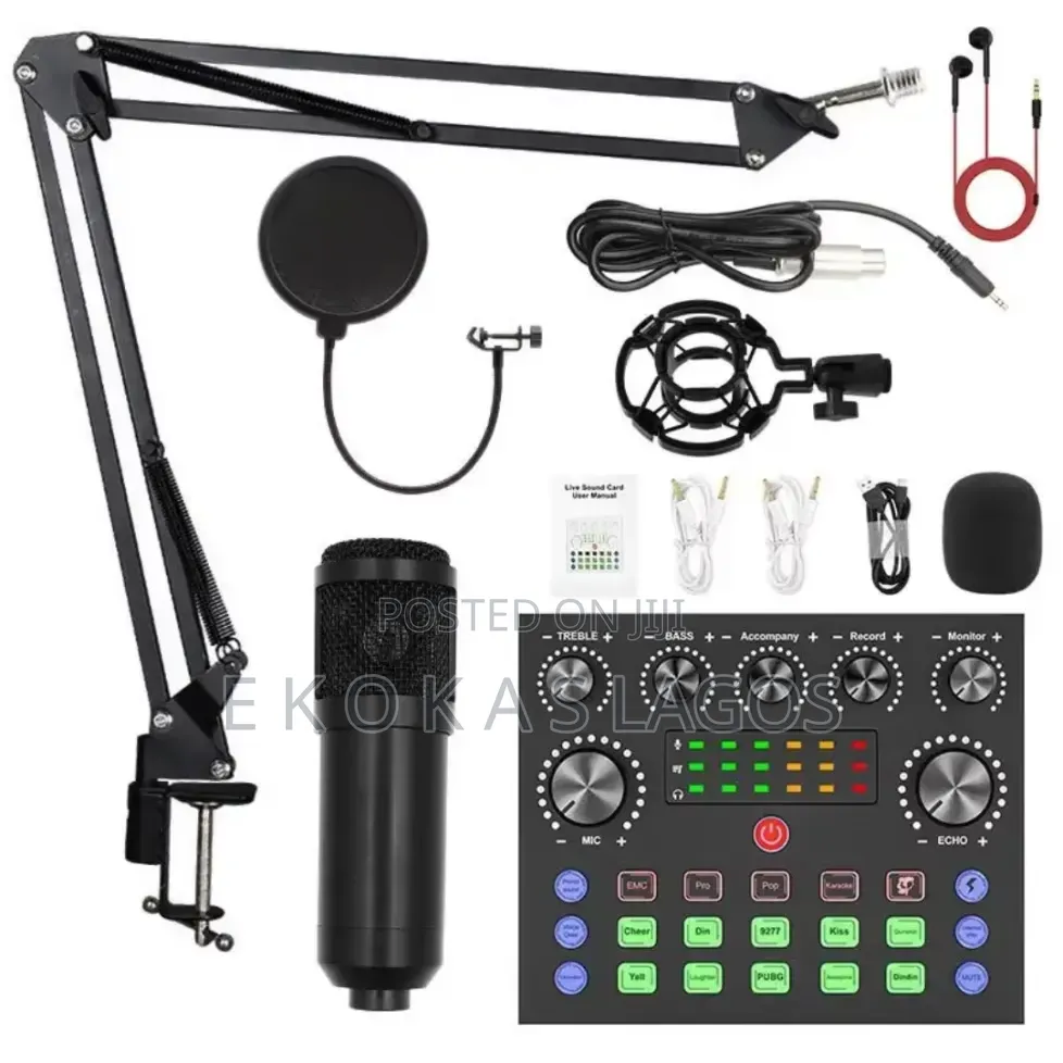 Complete Set Condenser Microphone for Live Streaming Content Creation